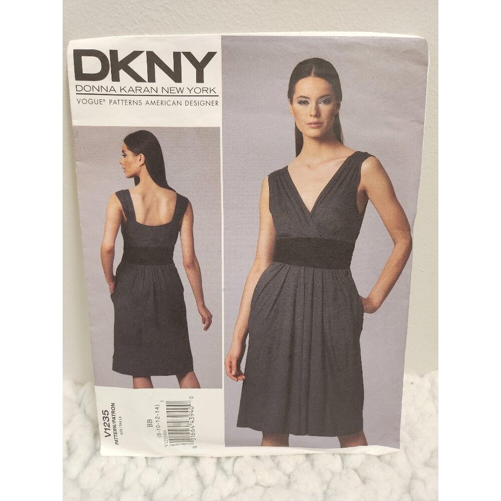 Vogue DKNY V1235 Dress Sewing Pattern Size 8–14 UNCUT